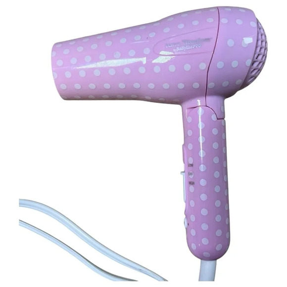 BaByliss Pink Polka Dot Hair Dryer - Picture 1 of 10